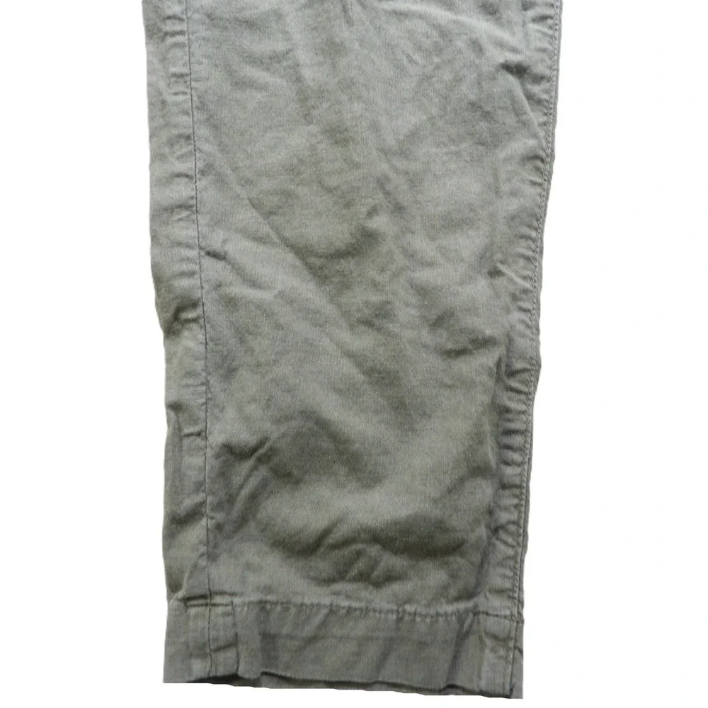 American Eagle Flex Linen Blend Pants Men S Green Drawstring Casual Straight Leg